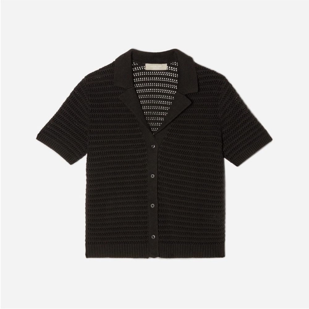 Everlane women’s polo knit button down top